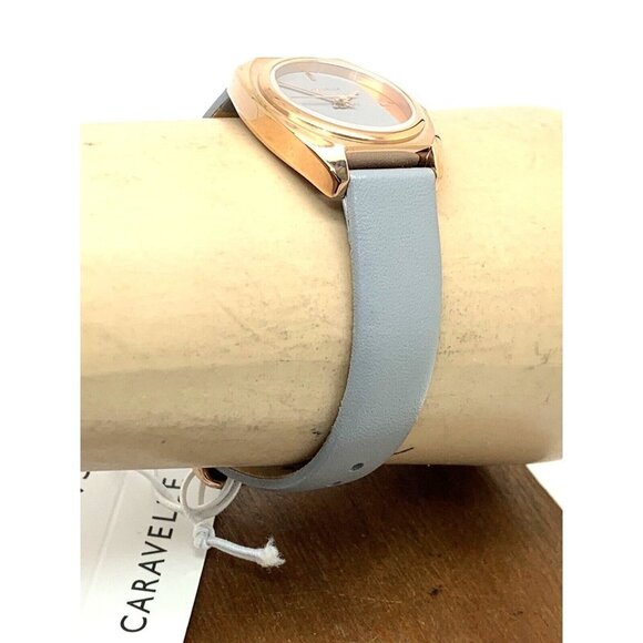 Caravelle by Bulova Women's Watch 44L263 Quartz Rose Gold Gray Leather B… - Picture 11 of 13